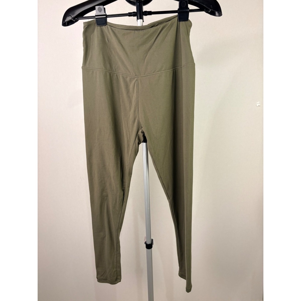 Hot Kiss Olive‎ Green High Waisted Leggings HWL12500LV Womens Large